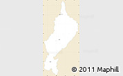Classic Style Simple Map of Lampang, single color outside