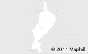 Silver Style Simple Map of Lampang, single color outside