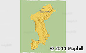 Savanna Style 3D Map of Lamphun, single color outside