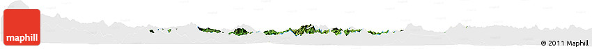 Satellite Horizon Map of Lamphun, single color outside