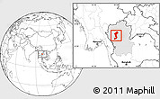 Blank Location Map of Lamphun, highlighted parent region