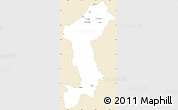 Classic Style Simple Map of Lamphun, single color outside