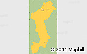 Savanna Style Simple Map of Lamphun, single color outside