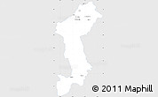 Silver Style Simple Map of Lamphun, single color outside