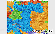 Political Panoramic Map of Mae Hong Son