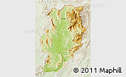 Physical 3D Map of Nan, lighten