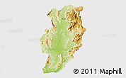 Physical 3D Map of Nan, single color outside
