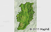 Satellite 3D Map of Nan, lighten