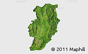 Satellite 3D Map of Nan, single color outside