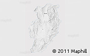 Silver Style 3D Map of Nan, single color outside