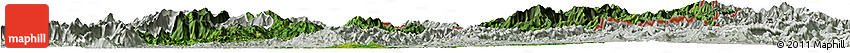 Satellite Horizon Map of Nan, lighten, semi-desaturated