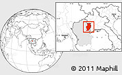 Blank Location Map of Nan, highlighted parent region