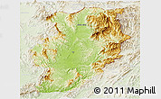 Physical Panoramic Map of Nan, lighten