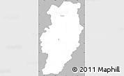 Gray Simple Map of Nan, single color outside