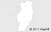 Silver Style Simple Map of Nan, cropped outside