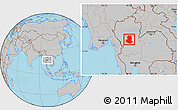 Gray Location Map of Sukhothai