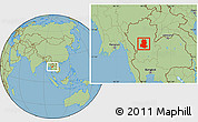 Savanna Style Location Map of Sukhothai
