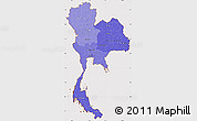 Political Shades Simple Map of Thailand, cropped outside