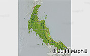 Satellite 3D Map of Southern, lighten, semi-desaturated