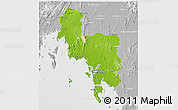 Physical 3D Map of Krabi, lighten, desaturated