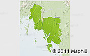 Physical 3D Map of Krabi, lighten
