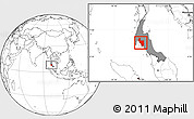 Blank Location Map of Krabi, highlighted country, highlighted parent region