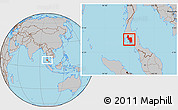 Gray Location Map of Krabi