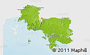 Physical Panoramic Map of Krabi, single color outside