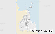 Classic Style 3D Map of Nakhon Thammarat, single color outside