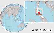 Gray Location Map of Nakhon Thammarat, highlighted parent region