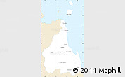Classic Style Simple Map of Nakhon Thammarat, single color outside