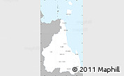 Gray Simple Map of Nakhon Thammarat, single color outside