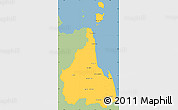 Savanna Style Simple Map of Nakhon Thammarat, single color outside