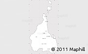 Silver Style Simple Map of Nakhon Thammarat, cropped outside