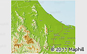 Physical 3D Map of Narathiwat
