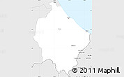 Silver Style Simple Map of Narathiwat