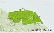 Physical 3D Map of Pattani, lighten