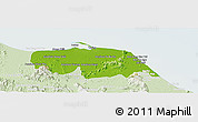 Physical Panoramic Map of Pattani, lighten
