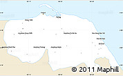 Classic Style Simple Map of Pattani, single color outside