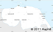 Silver Style Simple Map of Pattani, single color outside