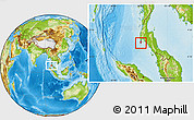Physical Location Map of Phuket