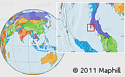 Political Location Map of Phuket