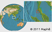 Satellite Location Map of Phuket