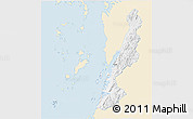 Classic Style 3D Map of Ranong, single color outside