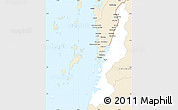 Classic Style Simple Map of Ranong