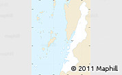 Classic Style Simple Map of Ranong, single color outside