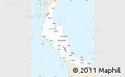 Classic Style Simple Map of Southern, single color outside