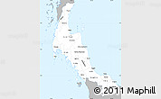 Gray Simple Map of Southern, single color outside