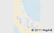 Classic Style 3D Map of Songkhla, single color outside