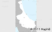 Gray Simple Map of Songkhla, single color outside